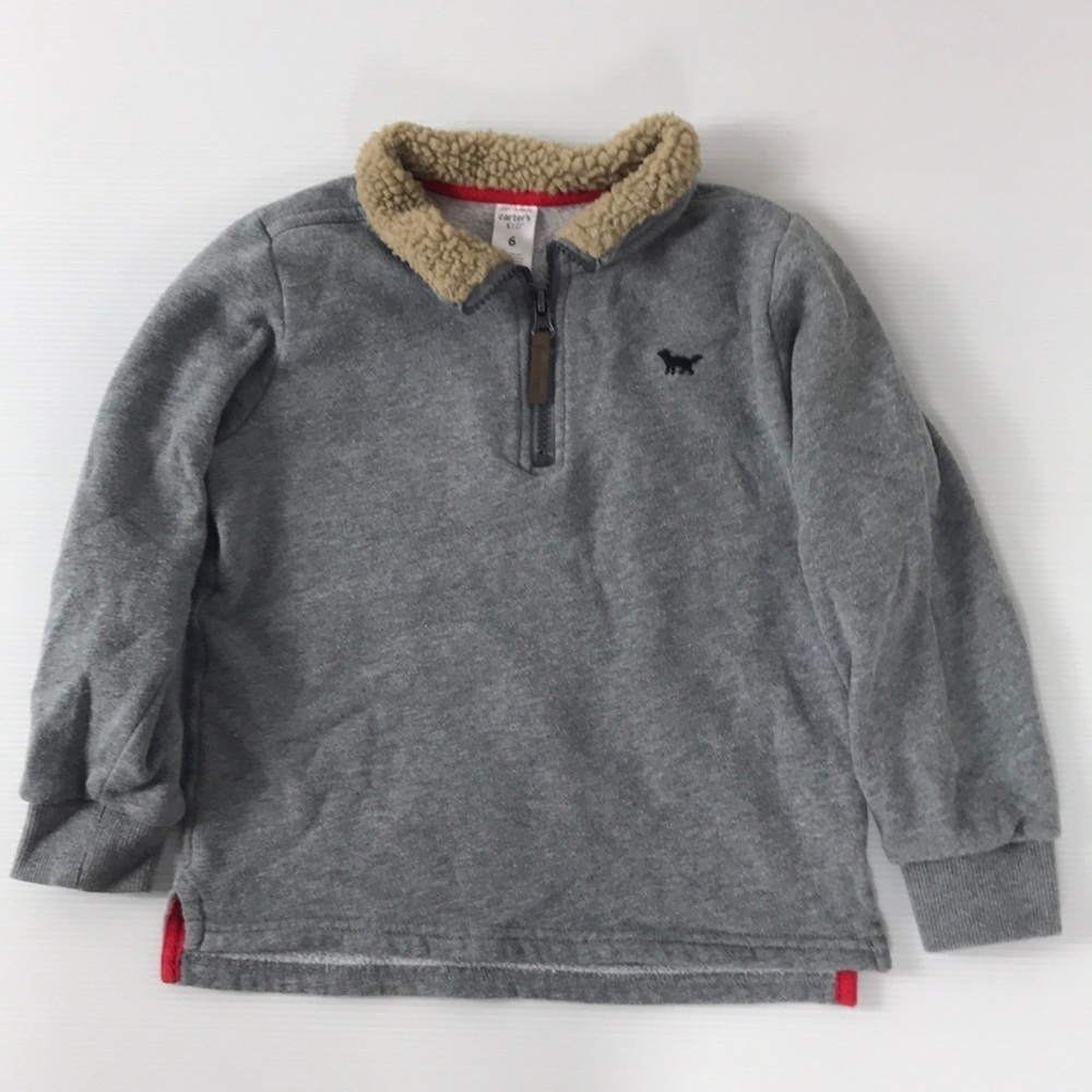Carter’s pullover quarter zip sweatshirt, boys Sz 6